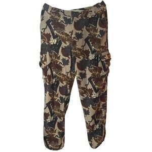 Vintage Nunavut Adventure Camo Cargo Fleece Pants Men Medium Outdoors Hunting